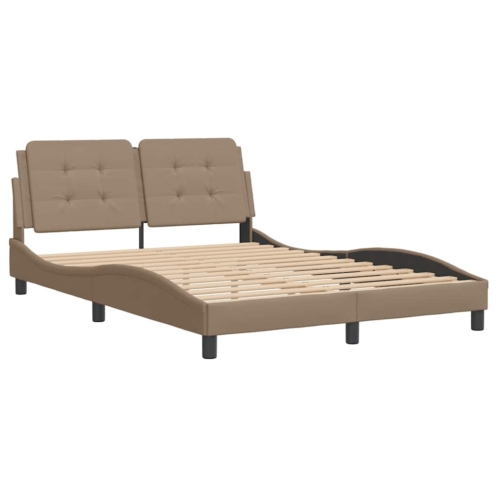 Vidaxl bedframe zonder matras zadar cappuccinokleurig 120x200 cm