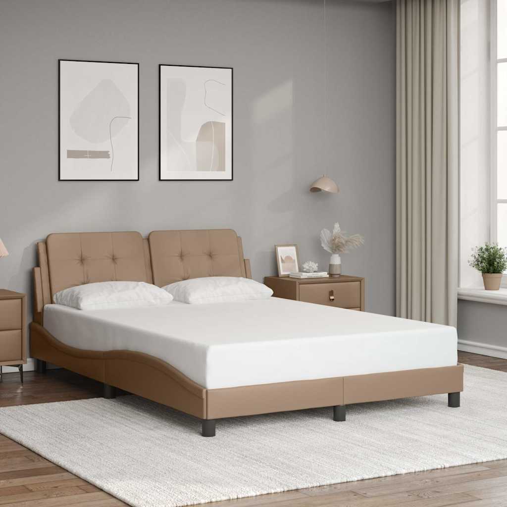 Vidaxl bedframe zonder matras zadar cappuccinokleurig 120x200 cm