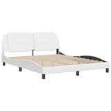 Vidaxl bedframe zonder matras zadar kunstleer wit 160x200 cm