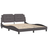 Vidaxl bedframe zonder matras zadar kunstleer grijs 160x200 cm