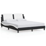 Vidaxl bedframe zonder matras zadar kunstleer zwart en wit 160x200 cm