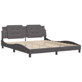 Vidaxl bedframe zonder matras zadar kunstleer grijs 180x200 cm