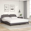 Vidaxl bedframe zonder matras zadar kunstleer grijs 180x200 cm