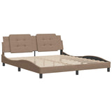Vidaxl bedframe zonder matras zadar kunstleer cappuccinokleurig 180x200 cm