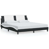 Vidaxl bedframe zonder matras zadar kunstleer zwart en wit 180x200 cm