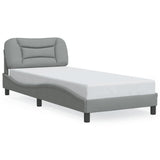Vidaxl bedframe met led zonder matras hvar 80x200 cm stof lichtgrijs