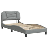 Vidaxl bedframe met led zonder matras hvar 80x200 cm stof lichtgrijs