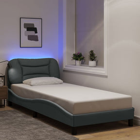 Vidaxl bedframe met led zonder matras hvar 80x200 cm stof lichtgrijs