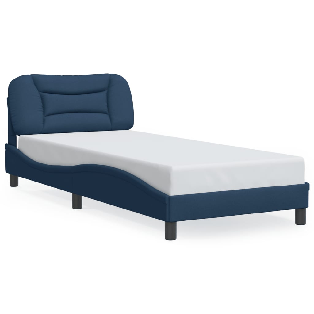 Vidaxl bedframe met led zonder matras hvar 80x200 cm stof blauw