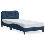 Vidaxl bedframe met led zonder matras hvar 80x200 cm stof blauw