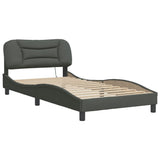 Vidaxl bedframe met led zonder matras hvar 100x200 cm stof donkergrijs