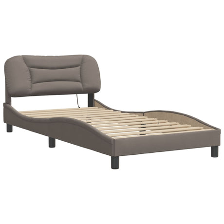 Vidaxl bedframe met led zonder matras hvar 100x200 cm stof taupe