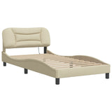 Vidaxl bedframe met led zonder matras hvar 100x200 cm stof crème