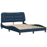 Vidaxl bedframe met led zonder matras hvar 140x190 cm stof blauw