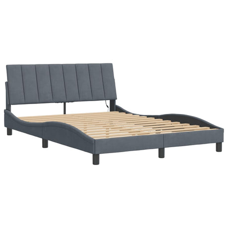 Vidaxl bedframe met led zonder matras hanko donkergrijs 120x200 cm