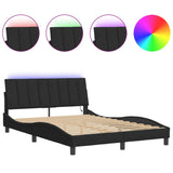 Vidaxl bedframe met led zonder matras hanko fluweel zwart 120x200 cm