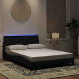 Vidaxl bedframe met led zonder matras hanko fluweel zwart 120x200 cm