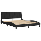 Vidaxl bedframe met led zonder matras hanko fluweel zwart 160x200 cm
