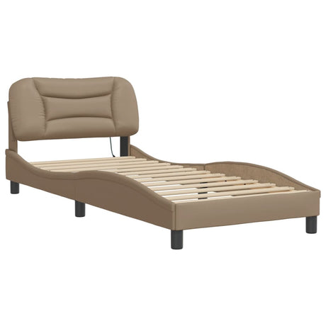 Vidaxl bedframe met led zonder matras hvar cappuccino 90x200 cm