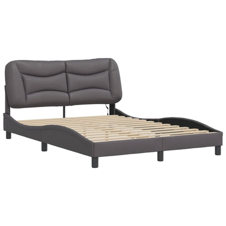 Vidaxl bedframe met led zonder matras hvar grijs 140x190 cm