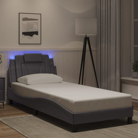 Vidaxl bedframe viana met led zonder matras grijs 90x190 cm