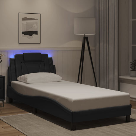Vidaxl bedframe viana met led zonder matras zwart 90x200 cm