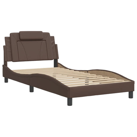 Vidaxl bedframe viana met led zonder matras bruin 100x200 cm