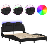 Vidaxl bedframe viana met led zonder matras zwart 120x200 cm