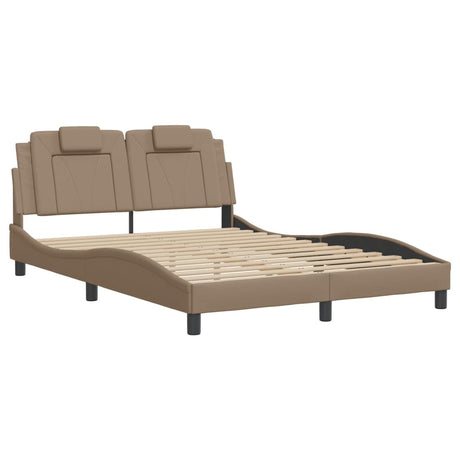 Vidaxl bedframe viana met led zonder matras cappuccino 120x200 cm