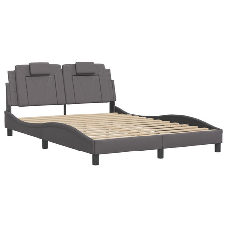Vidaxl bedframe viana met led zonder matras grijs 140x190 cm