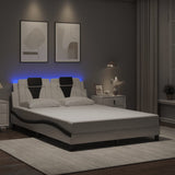 Vidaxl bedframe viana met led zonder matras wit en zwart 140x190 cm