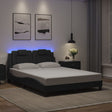 Vidaxl bedframe viana met led zonder matras zwart 140x200 cm