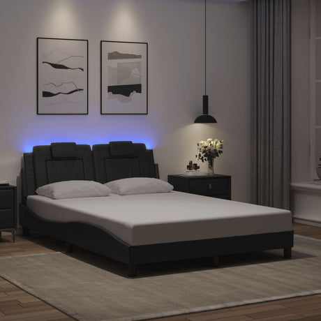 Vidaxl bedframe viana met led zonder matras grijs 140x200 cm
