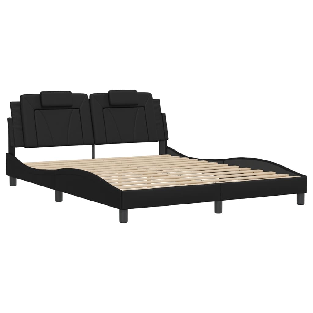 Vidaxl bedframe viana met led zonder matras zwart 160x200 cm