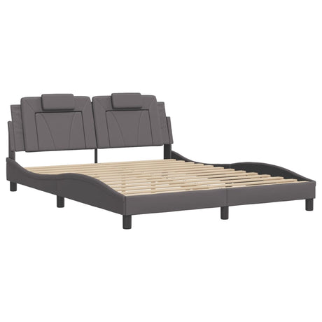 Vidaxl bedframe viana met led zonder matras grijs 160x200 cm