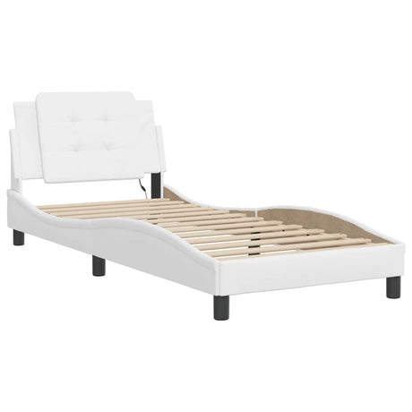 Vidaxl bedframe met led zonder matras zadar wit 80x200 cm