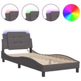 Vidaxl bedframe met led zonder matras zadar grijs 80x200 cm