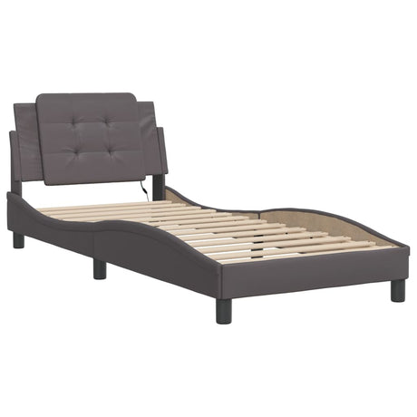 Vidaxl bedframe met led zonder matras zadar grijs 90x200 cm