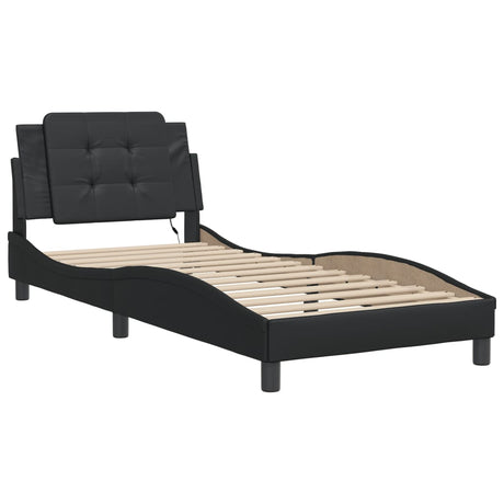 Vidaxl bedframe met led zonder matras zadar zwart 100x200 cm