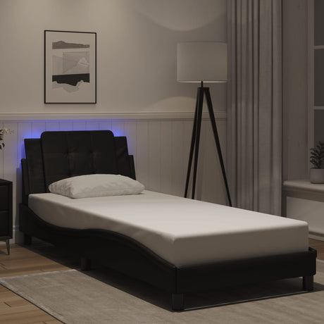 Vidaxl bedframe met led zonder matras zadar zwart 100x200 cm