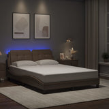 Vidaxl bedframe met led zonder matras zadar cappuccino 120x200 cm