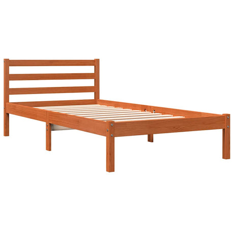 Vidaxl bedframe zonder matras massief grenenhout wasbruin 90x190 cm