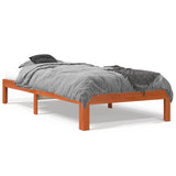 Vidaxl bedframe zonder matras massief grenenhout wasbruin 90x190 cm