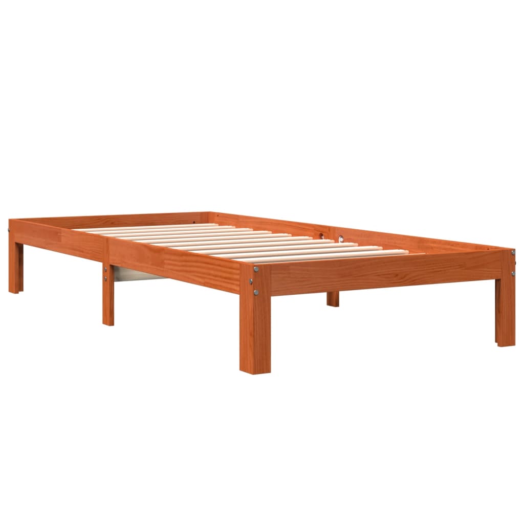 Vidaxl bedframe zonder matras massief grenenhout wasbruin 90x190 cm