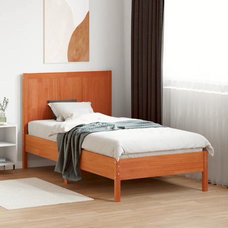 Vidaxl hoofdbord 100 cm massief grenenhout wasbruin
