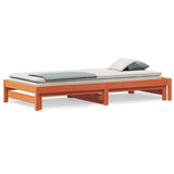 Vidaxl slaapbank met onderschuifbed 90x190 cm massief grenenhout