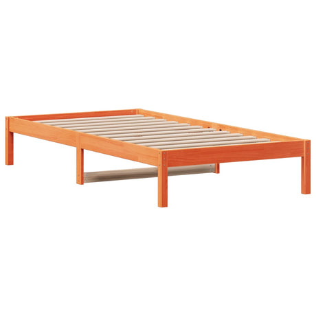 Vidaxl slaapbank zonder matras 90x200 cm massief grenenhout wasbruin