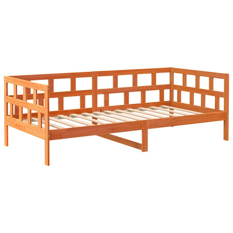 Vidaxl slaapbank zonder matras 80x200 cm massief grenenhout wasbruin