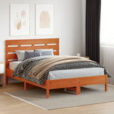 Vidaxl hoofdbord 150 cm massief grenenhout wasbruin