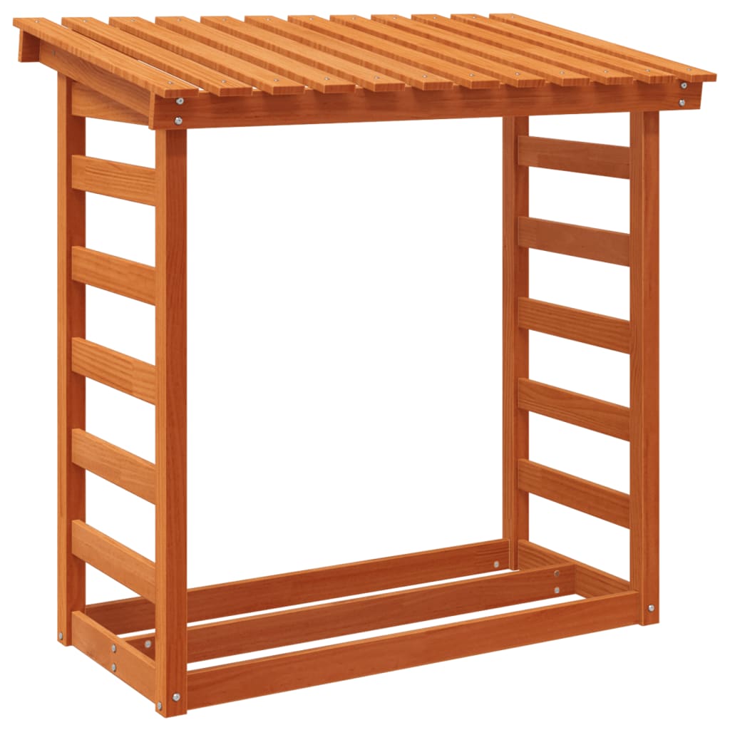 Vidaxx Kaminholzregal 108x64,5x110 cm massives Kiefernholz, waschbraun